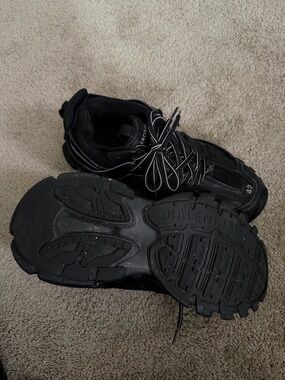 Balenciaga Black Triple S-Style Chunky Sneakers